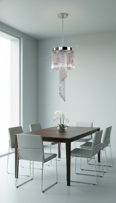 Kroonluchter hanglamp Chroom Woonkamer Lamp 30x70