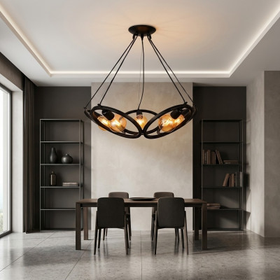 Plafondlamp Een chique lamp voor de woon- of slaapkamer, nieuw zwart
