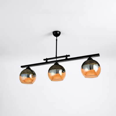 Plafondlamp Zwarte lamp Woonkamer Luxe lamp Hanglamp 20x65