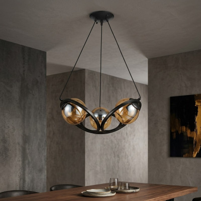 Plafondlamp Moderne zwarte design luxe woonkamerlamp verlichting