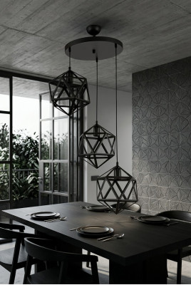 Hanglamp zwart voor de woonkamer chique plafondlamp armatuur