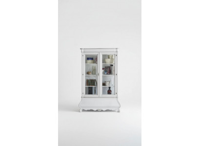 Klassieke woonkamermeubels Witte houten vitrine Woonkamerkast