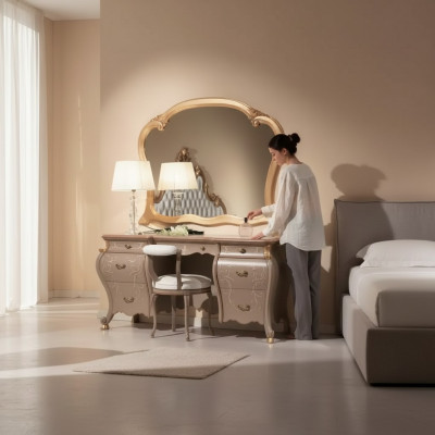Toilettafel Set Console Spiegel Slaapkamer Meubel Ontwerp Set