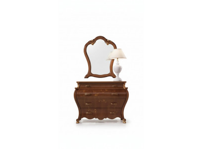Slaapkamer spiegel commode hout Klassiek design Luxe Bruin Nieuw