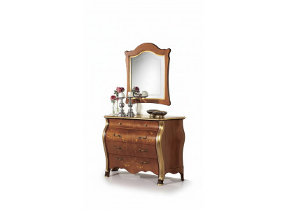 Slaapkamer meubel ladekast met spiegel Luxe klassieke meubel set 2-delig