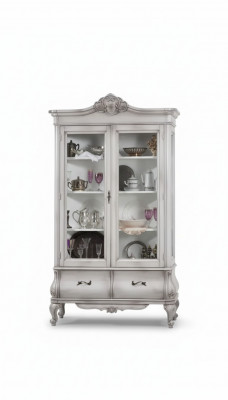 Houten vitrine wit dressoir ontwerp kasten Italiaanse meubels kast