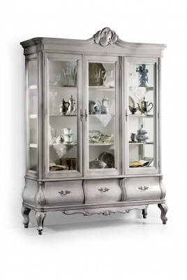 Houten vitrine Luxe kast Klassiek dressoir Meubels Italiaanse kasten