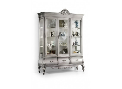 Houten vitrine Luxe kast Klassiek dressoir Meubels Italiaanse kasten