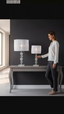 Luxe witte tafellamp kristallen kroonluchter klassieke stijl nieuw