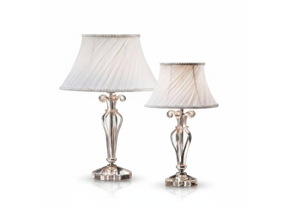 Klassieke witte tafellamp in kroonluchterstijl, kristallen vloerlamp nieuw.