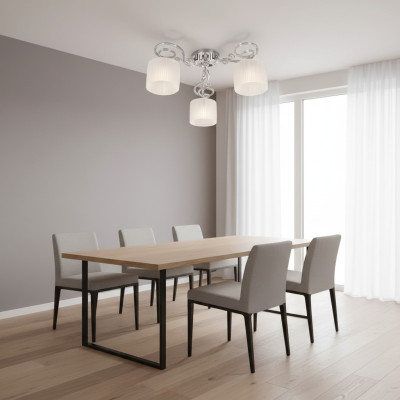 Kristallen hanglamp wit kroonluchter hanglamp plafondlamp