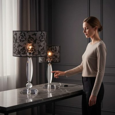 Tafellamp Antieke Stijl Kroonluchter Tafellamp Kristallen Lampen Lamp