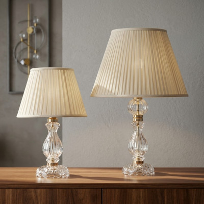 Witte transparante tafellamp in antieke stijl kroonluchter kristallen lamp