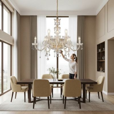 Luxe kroonluchter kristal kroonluchter hanglamp plafondlamp modern