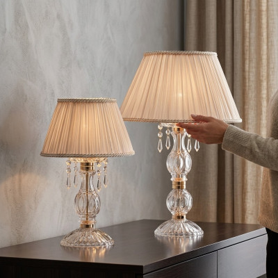 Antieke stijl tafellamp lampen kroonluchter kristal tafellampen lamp