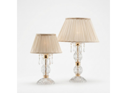 Antieke stijl Beige Lamp Tafellamp Kristallen Kroonluchter Tafellampen