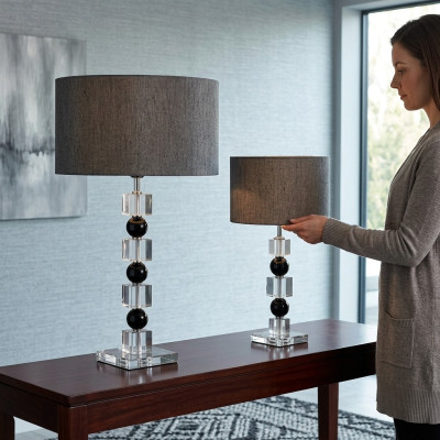 Klassieke grijze nachtlamp luxe tafellamp lamp