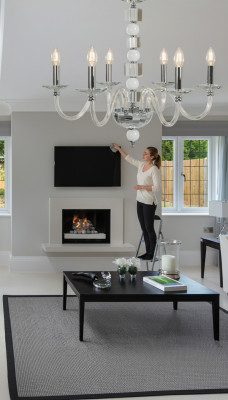 Kristallen kroonluchter wit kroonluchter plafondlamp kroonluchter