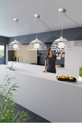 Witte kroonluchter plafond hanglamp verlichting lamp eetkamer