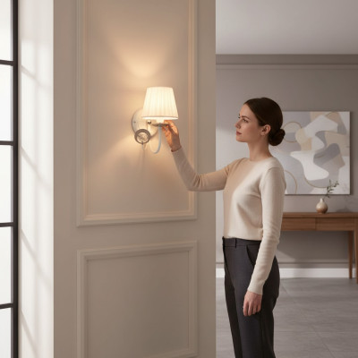 Witte wandlamp ontwerper luxe lamp kroonluchter klassieke stijl