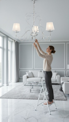 Luxe kristallen hanglamp Stijlvolle 3x lampen plafondluchter