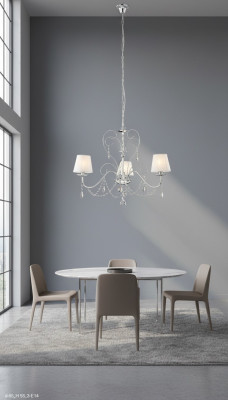 Luxe kristallen hanglamp Stijlvolle 3x lampen plafondluchter