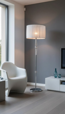 Stijlvolle staande lampenstandaard Luxueuze lampenstandaard Zilver 180 cm