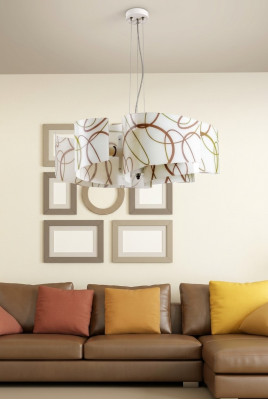 Kroonluchter Stijl Hedendaagse Plafondlamp Wit Mooie Lamp