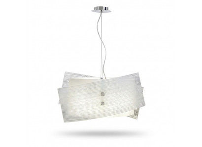 Moderne witte hangende kroonluchter met 2 lampen. Stijlvolle plafondlamp.