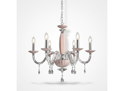 Stijlvolle moderne beige hangende plafondlamp met 6 gloeilampen nieuw