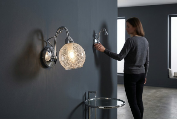Zilveren wandkroonluchter Klassieke hanglamp Luxe designerlamp.