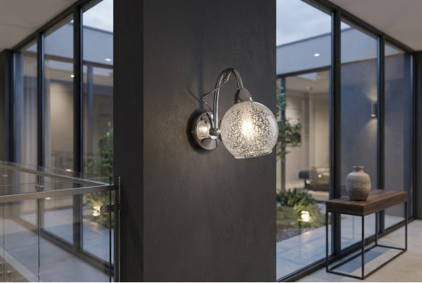 Zilveren wandkroonluchter Klassieke hanglamp Luxe designerlamp.