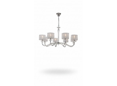 Luxe klassieke kroonluchter plafondlamp wit kroonluchterlamp