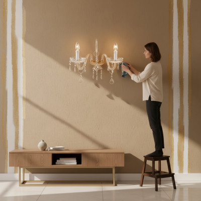 Wandlamp Wandlamp Klassieke Wandkroonluchter Dubbele Wandlamp Nieuw