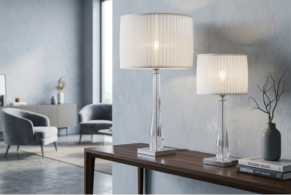 Luxe klassieke nachtlamp tafellamp wit tafelverlichting nieuw.