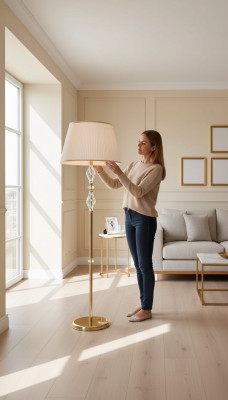Vloerlamp Verlichting Goud Meubels Lamp Staand Woonkamer Nieuw Klassiek
