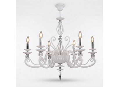 Plafondlamp Hanglamp Luchter Kroonluchter Glas Wit Lampen Antieke Stijl