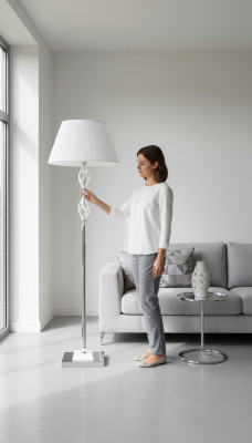 Kristallen vloerlamp Staanlamp Stand Luxe verlichting Lampen Lamp Wit