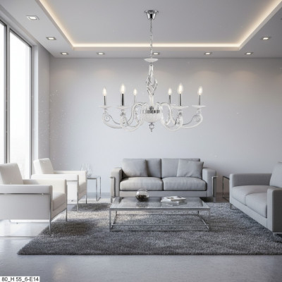 Plafondlamp kroonluchter kristal lamp luxe plafondlamp wit kroonluchter