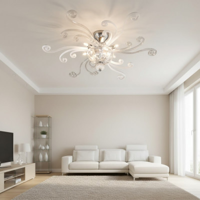Luxe plafondlamp wit kroonluchter plafondlamp kroonluchter kristallen lamp