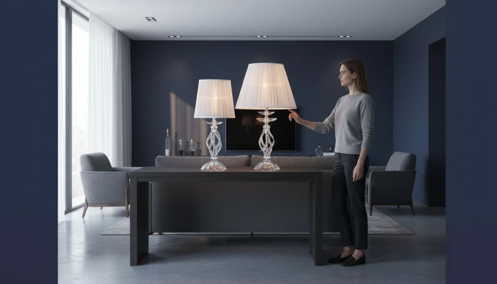 Ontwerper Kristal Witte Vloerlamp Kroonluchter Antieke Stijl Tafellamp