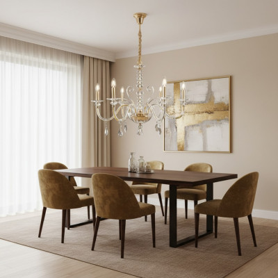 Luister Kristal Kroonluchter Lamp Plafondlamp Licht Hanglamp nieuw