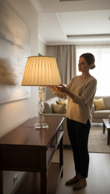 Luxe lamp tafellamp stijlvol beige tafellamp tafel kristal nieuw