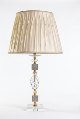 Luxe lamp tafellamp stijlvol beige tafellamp tafel kristal nieuw