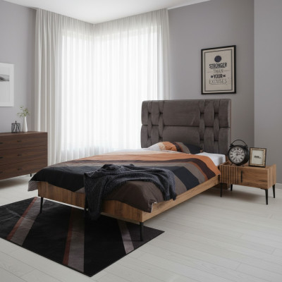Luxe slaapkamer nachtkastje bedden bed 2-delige complete set design inrichting