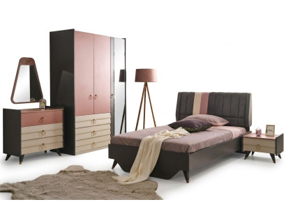 Luxe slaapkamer set bed nachtkastje kledingkast commode spiegel nieuw