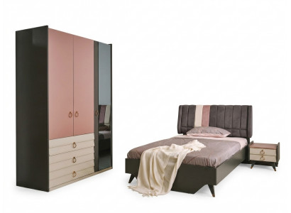 Slaapkamer Set Bed Nachtkastje Kledingkast Modern Luxe Setra Set