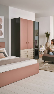 Moderne kledingkast Luxe kast Houten kasten Glazen slaapkamer nieuw
