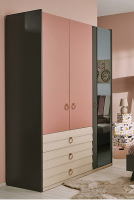 Moderne kledingkast Luxe kast Houten kasten Glazen slaapkamer nieuw