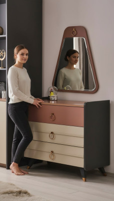 Ladenkast met spiegel Setra Modern Ladenkast Luxe design Slaapkamer nieuw